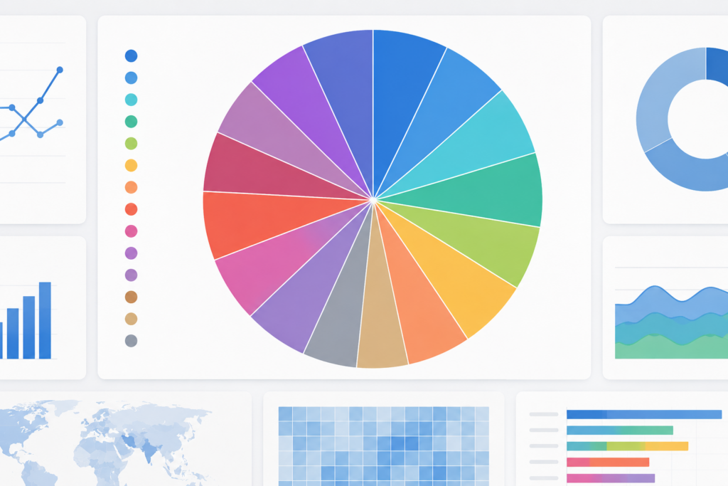 bad pie chart example with too many confusing categories