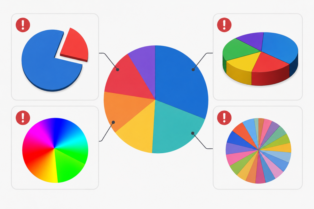 how to identify misleading pie charts and distorted data visualizations