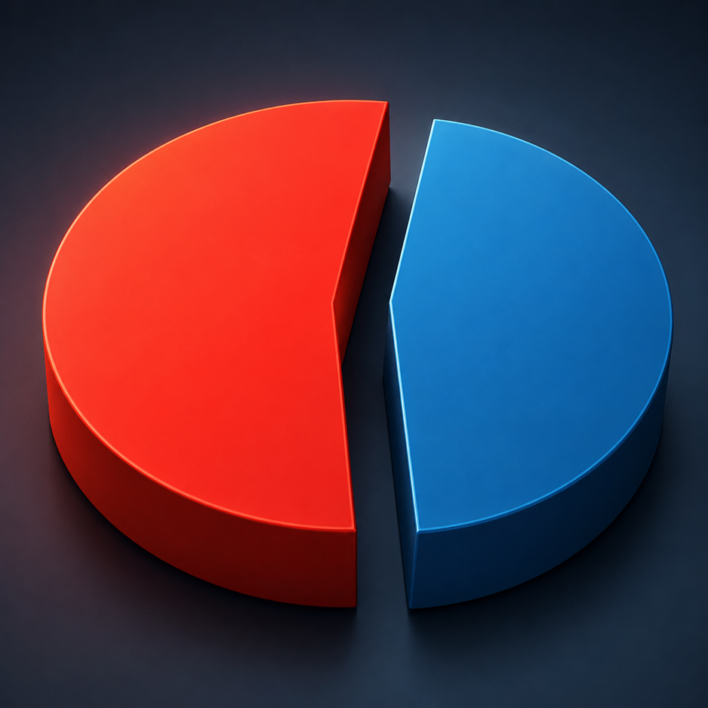 misleading pie chart exaggerating small percentage differences