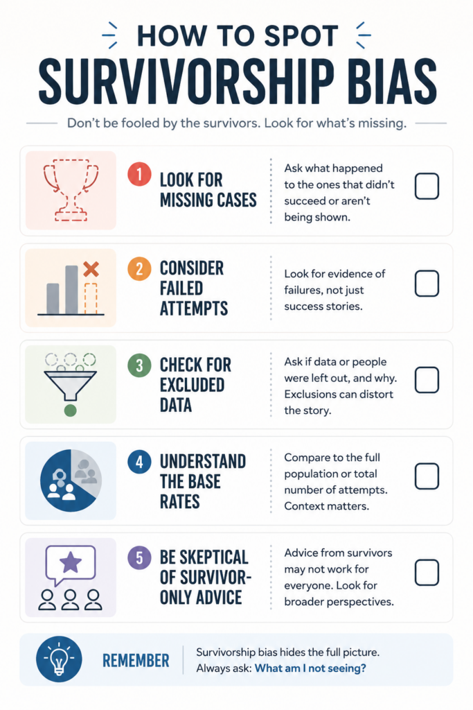 How to spot survivorship bias checklist