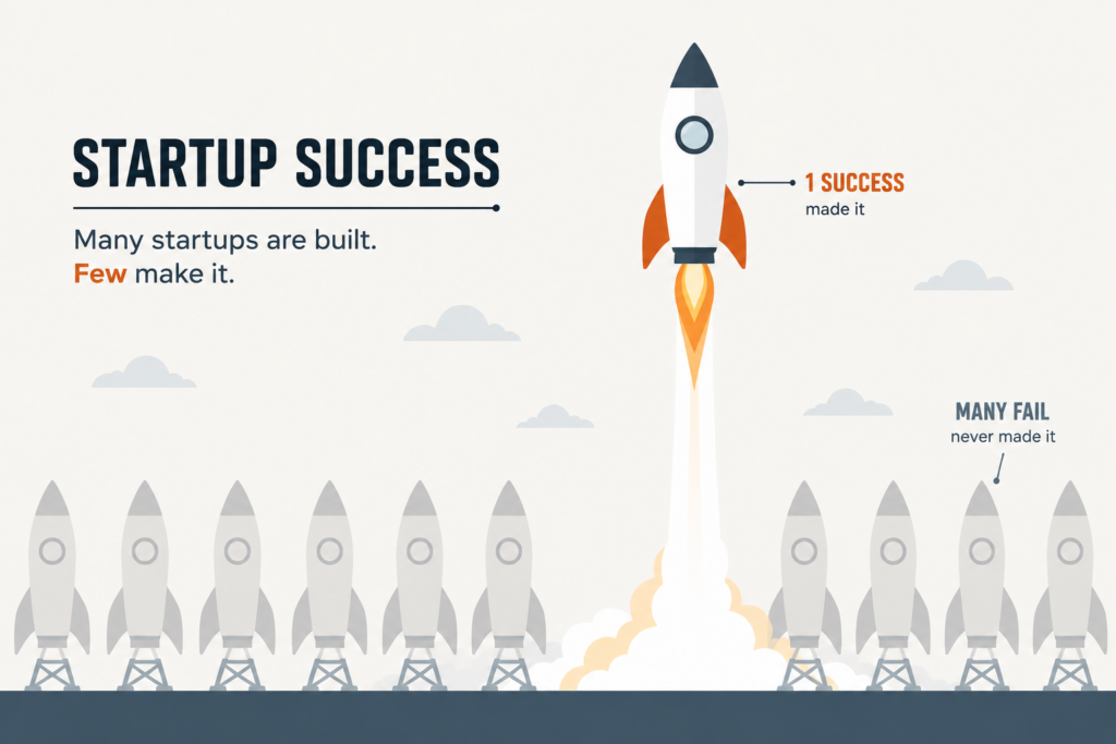 Survivorship bias in business and startup success stories